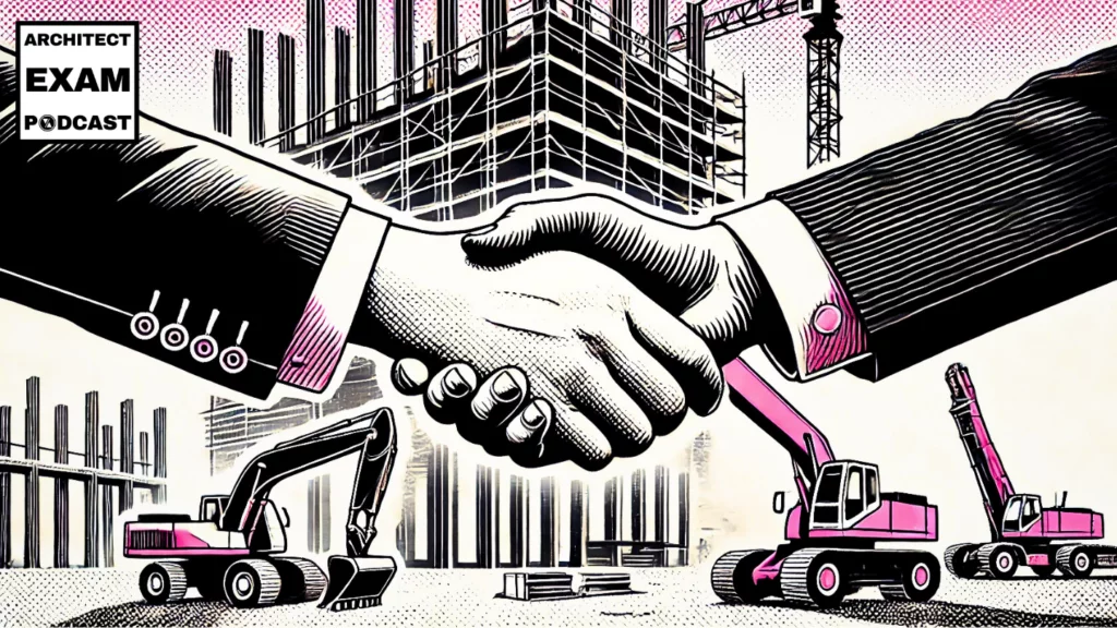 2 hand shaking in agreement over a construction bond