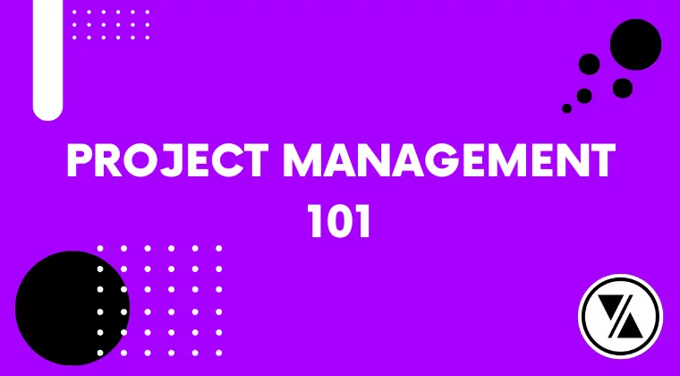 Bright blue slide with bold white text reading “Project Management PjM 101,” used for ARE 5.0 exam prep or architectural study content.