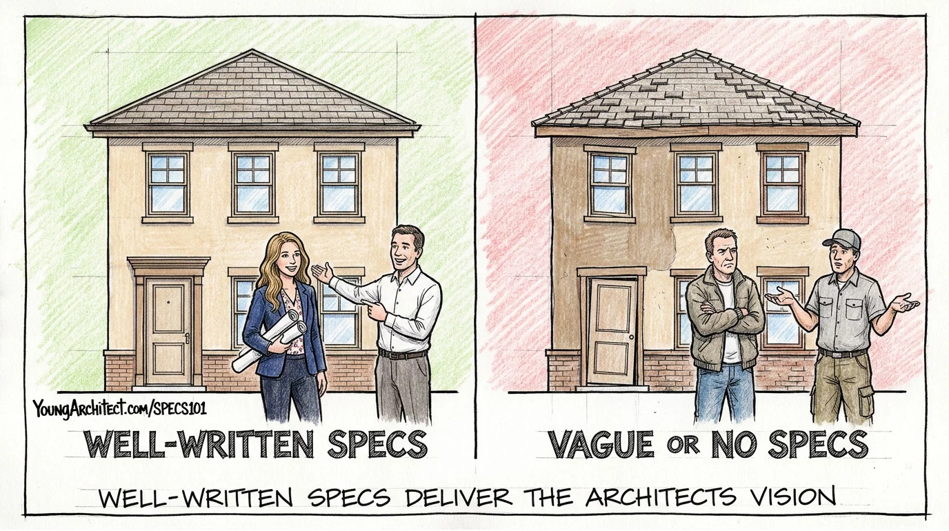 Well-written specs deliver a clean finished building while vague specs result in mismatched materials